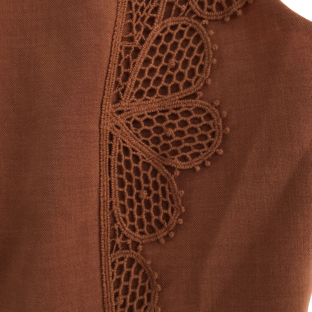 未使用 ANAYI アナイ ノースリーブ ワンピース 38 ブラウン系 タグ付き バックジップ レディース