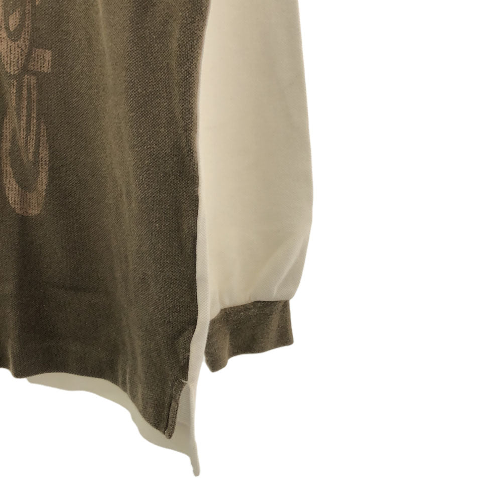 パラディーゾ 日本製 長袖 ポロシャツ L ベージュ系 Paradiso 鹿の子地 メンズ