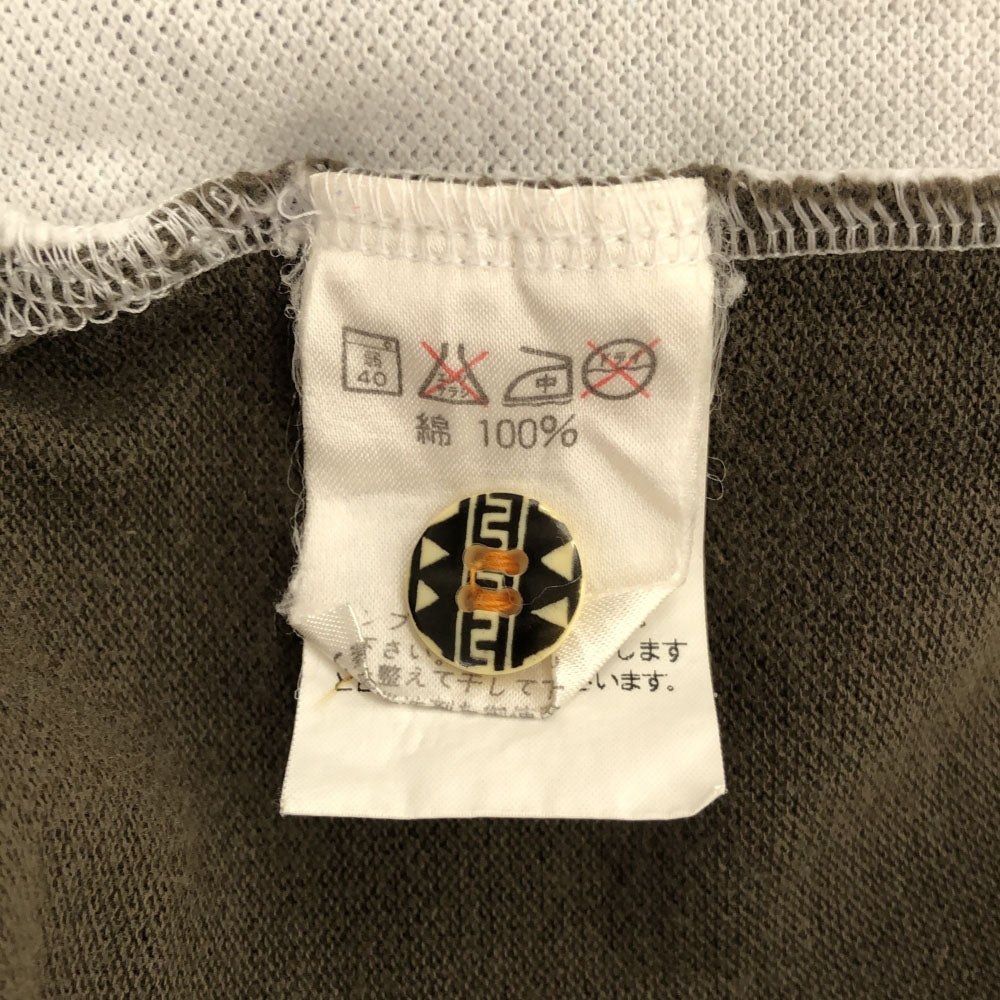 パラディーゾ 日本製 長袖 ポロシャツ L ベージュ系 Paradiso 鹿の子地 メンズ