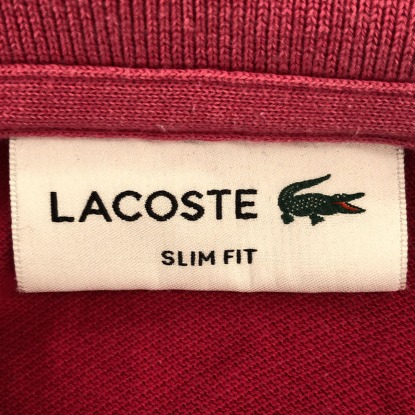 ラコステ 日本製 半袖 ポロシャツ L ピンク系 LACOSTE 鹿の子地 メンズ