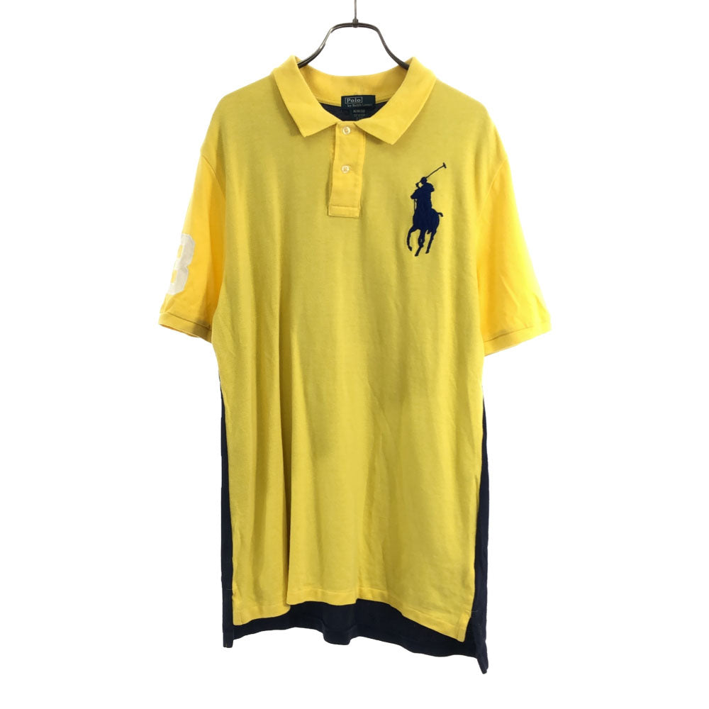 ポロバイラルフローレン ビッグポニー 半袖 ポロシャツ XL（18-20） イエロー Polo by Ralph Lauren 鹿の子地 キッズ