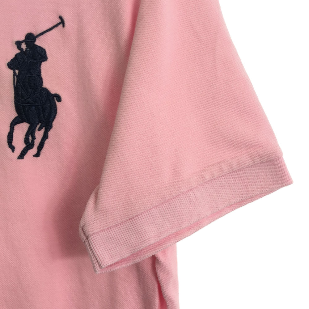 ポロバイラルフローレン ビッグポニー 半袖 ポロシャツ M ピンク Polo by Ralph Lauren 鹿の子地 メンズ