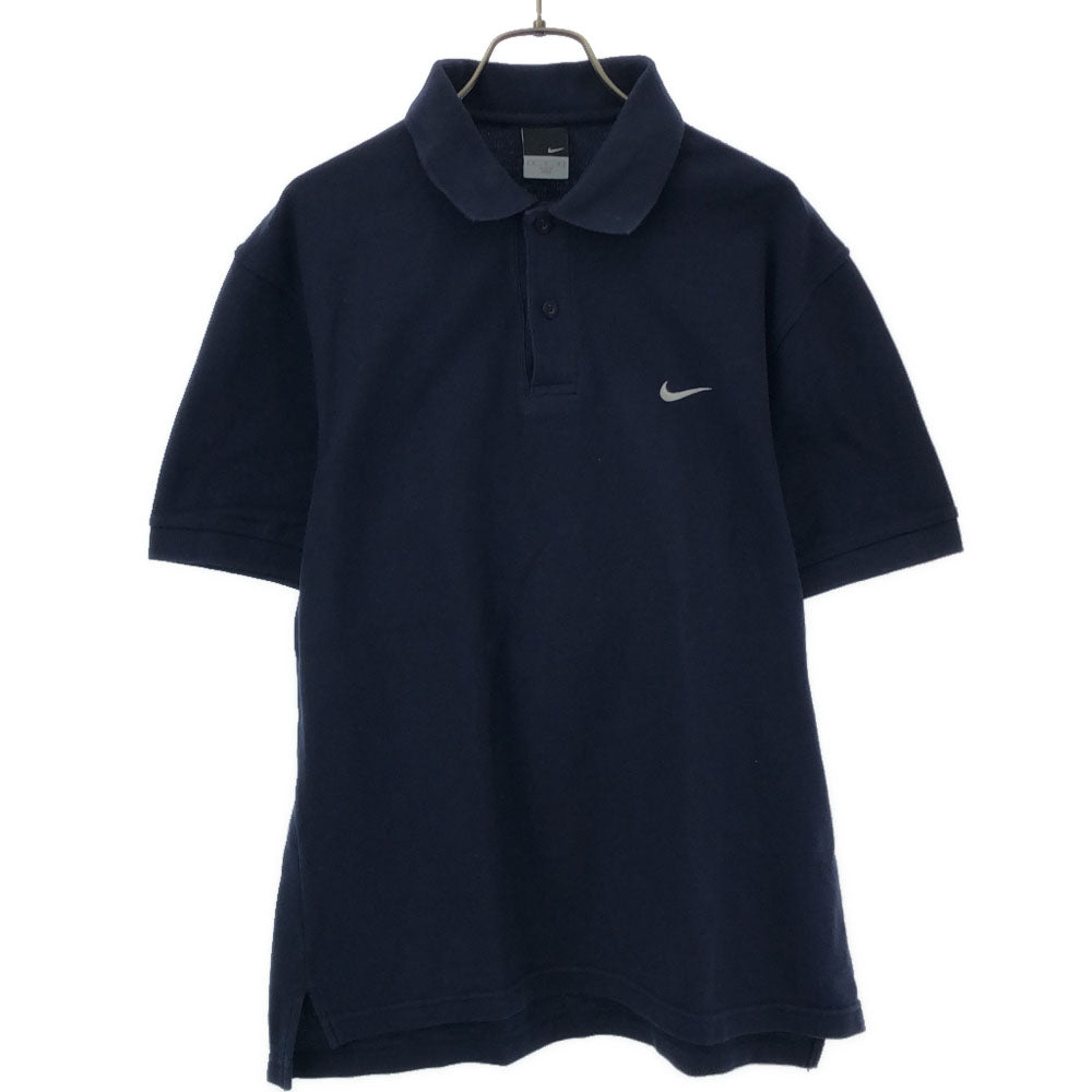 ナイキ 半袖 ポロシャツ M ネイビー NIKE 鹿の子地 メンズ
