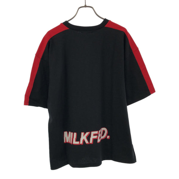 未使用 ミルクフェド 半袖 Tシャツ ONE SIZE ブラック×レッド MILKFED. レディース