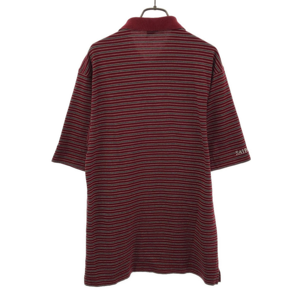 ナイキ ボーダー 半袖 ポロシャツ S レッド系 NIKE メンズ