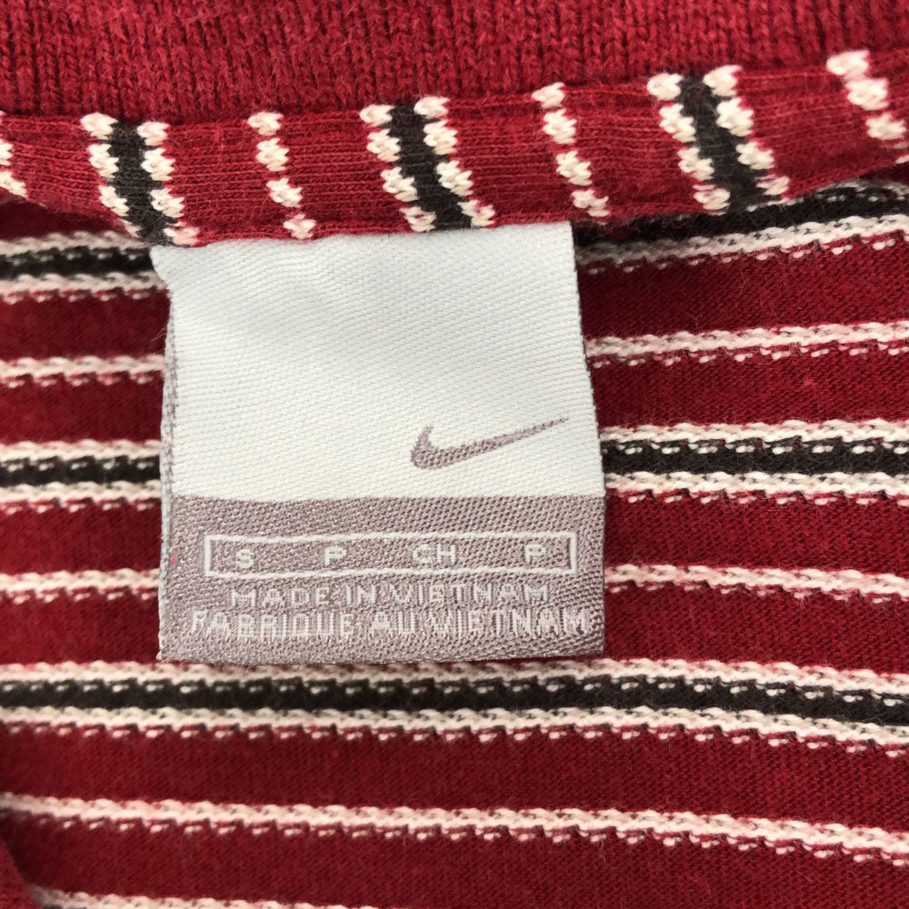 ナイキ ボーダー 半袖 ポロシャツ S レッド系 NIKE メンズ