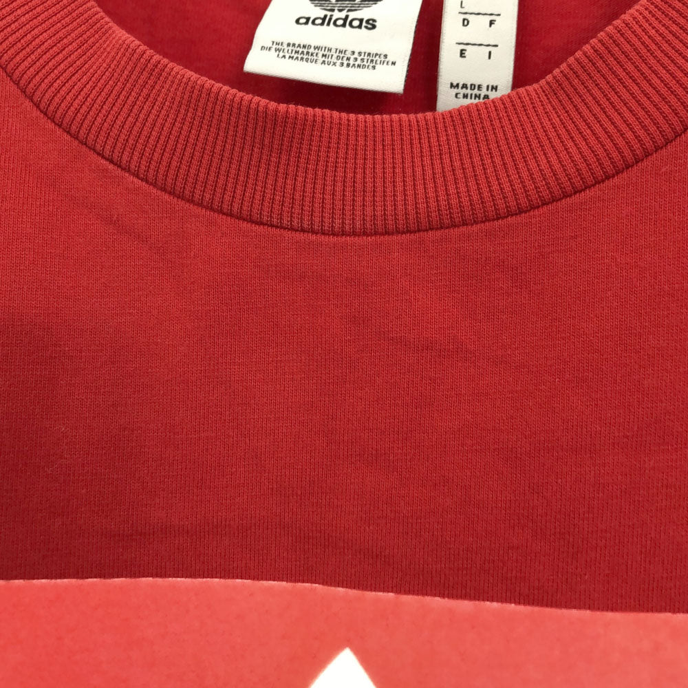 アディダス トレフォイルロゴ 半袖 Tシャツ L レッド adidas メンズ