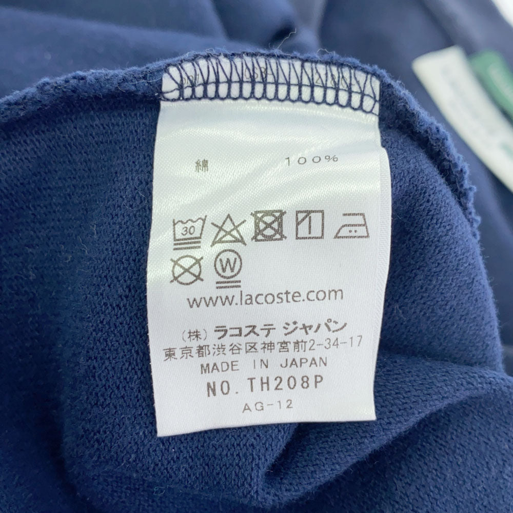 ラコステ 日本製 半袖 Tシャツ M ネイビー LACOSTE ポケT メンズ