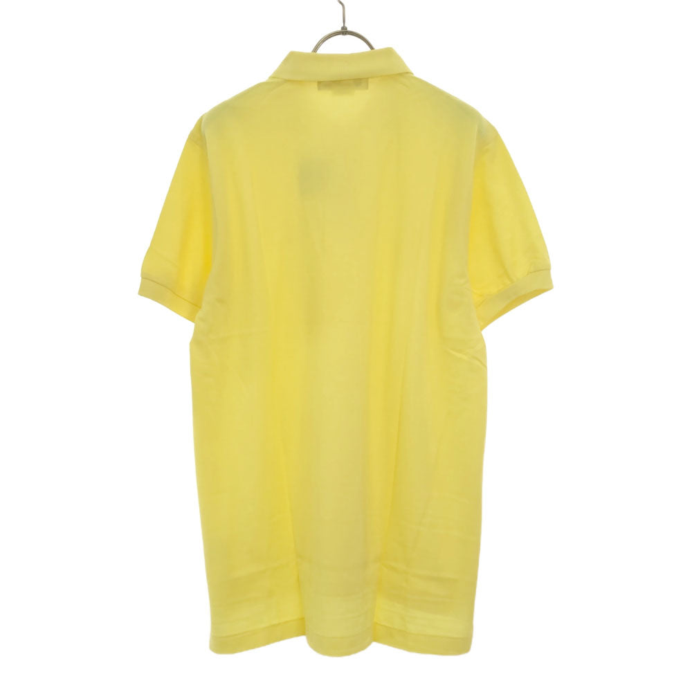 アクアスキュータム 未使用 日本製 半袖 ポロシャツ LARGE イエロー Aquascutum 鹿の子 タグ付 メンズ