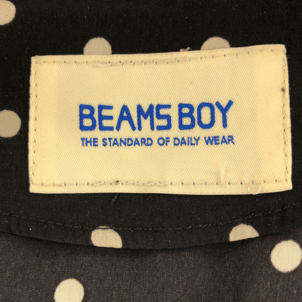 ビームスボーイ ドット 5分袖 カシュクール ワンピース ブラック BEAMS BOY レディース