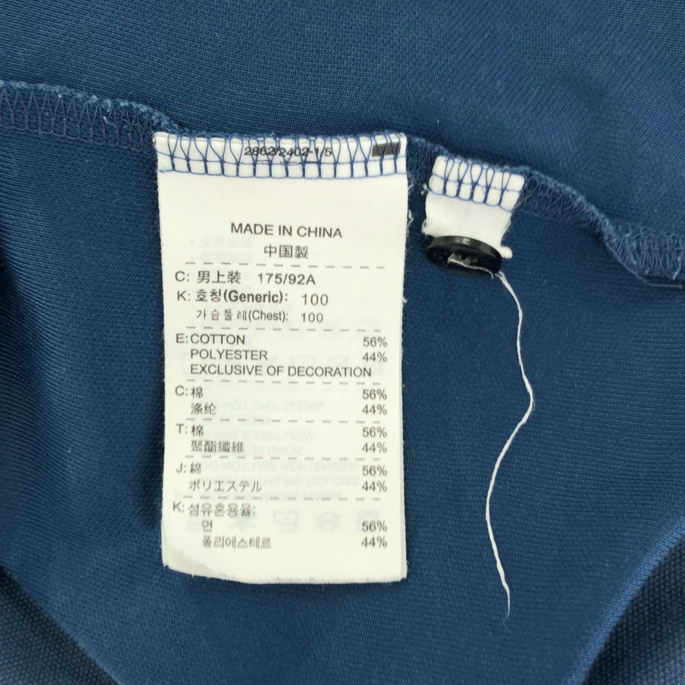 NIKE ナイキ ゴルフ 半袖 ポロシャツ L ブルー系 鹿の子地 DRI-FIT メンズ