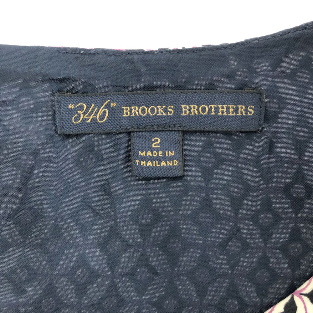 ブルックスブラザーズ 346 総柄 ノースリーブ ワンピース 2 Brooks Brothers レディース