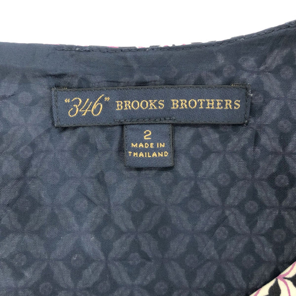 ブルックスブラザーズ 346 総柄 ノースリーブ ワンピース 2 Brooks Brothers レディース