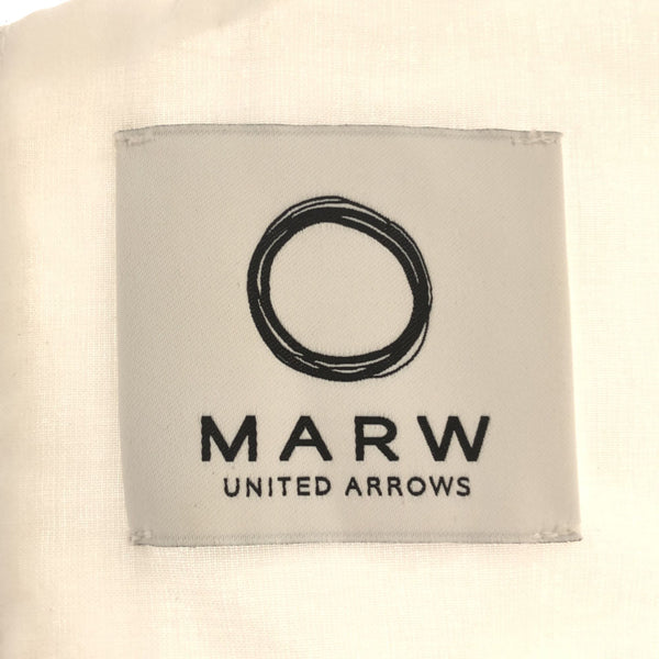 マルゥユナイテッドアローズ ノースリーブ バックファスナー ブラウス ホワイト MARW UNITED ARROWS サイドスリット レディース