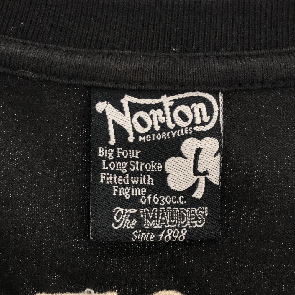 ノートン 刺繍 プリント 半袖 Tシャツ L ブラック Norton メンズ