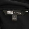 ユニクロ セオリー 半袖 膝丈ワンピース L ブラック UNIQLO Theory バックジップ レディース