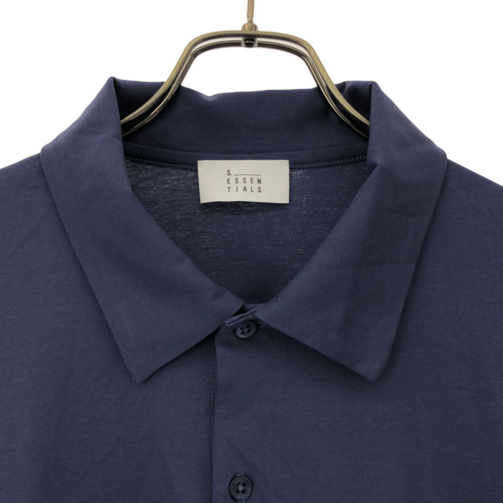 S.ESSENTIALS エスエッセンシャルズ 日本製 三陽商会 半袖 ポロシャツ 50 ブルー系 メンズ