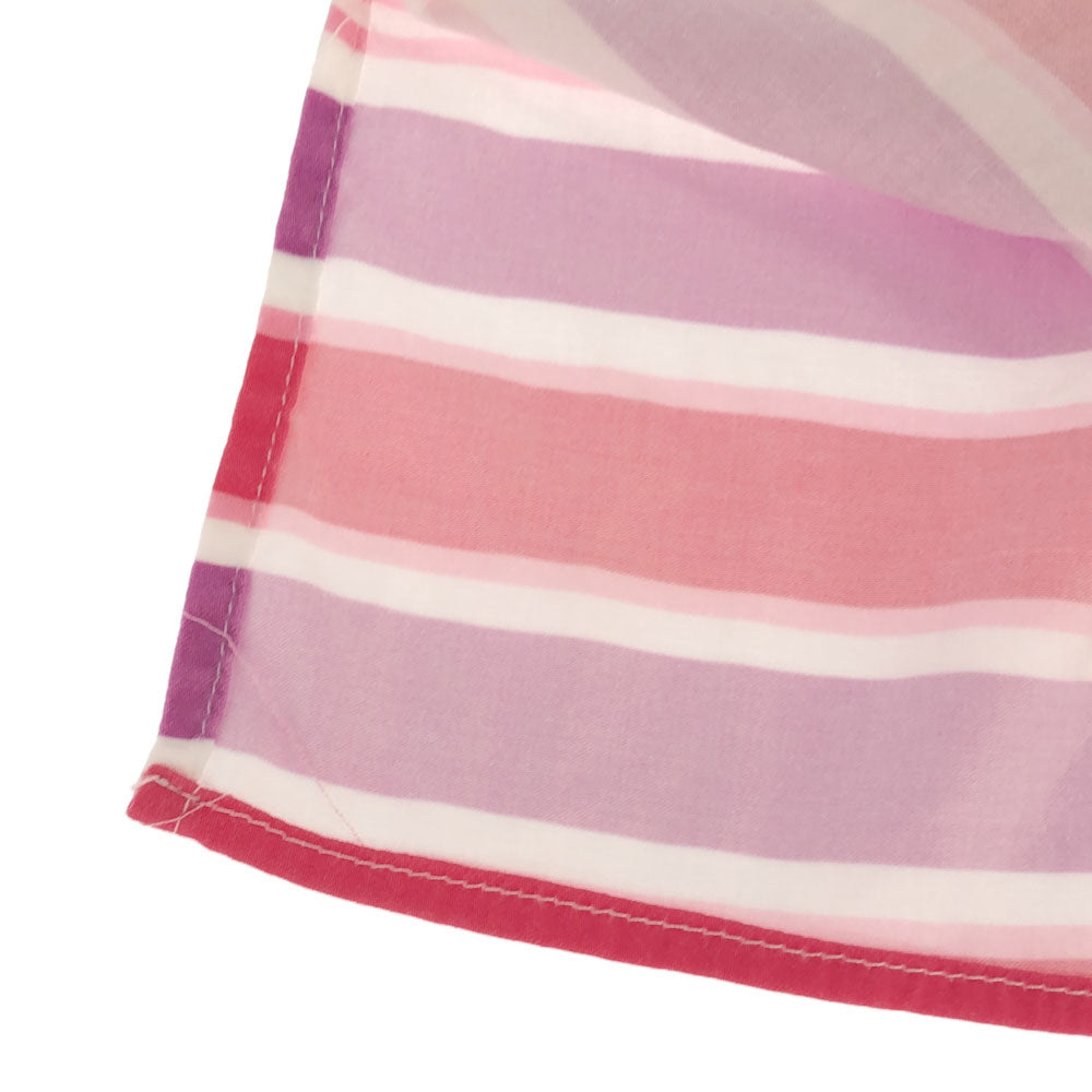 ナラカミーチェ イタリア製 ボーダー 7分袖 スタンドカラー シャツ 1 ピンク系 NARACAMICIE ブラウス レディース