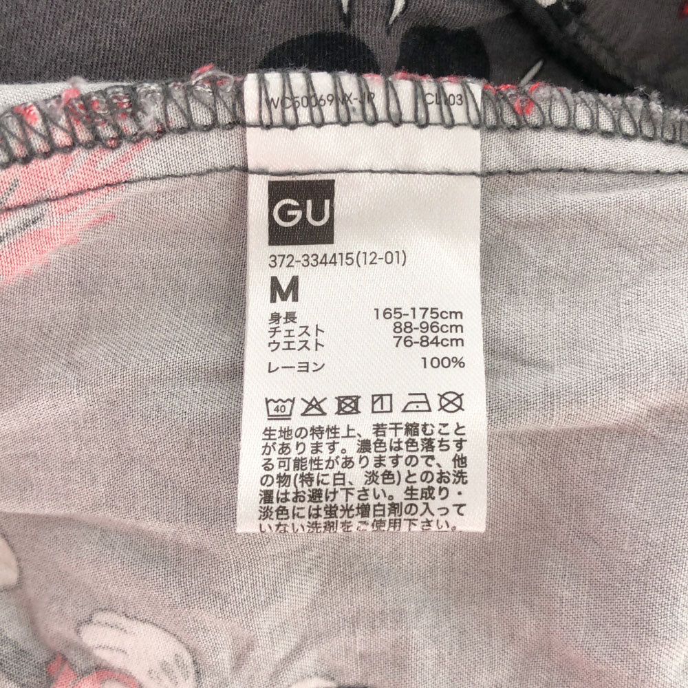 ジーユー アンダーカバーこらbp ミッキーマウス 総柄 半袖 シャツ M グレー GU UNDERCOVER メンズ