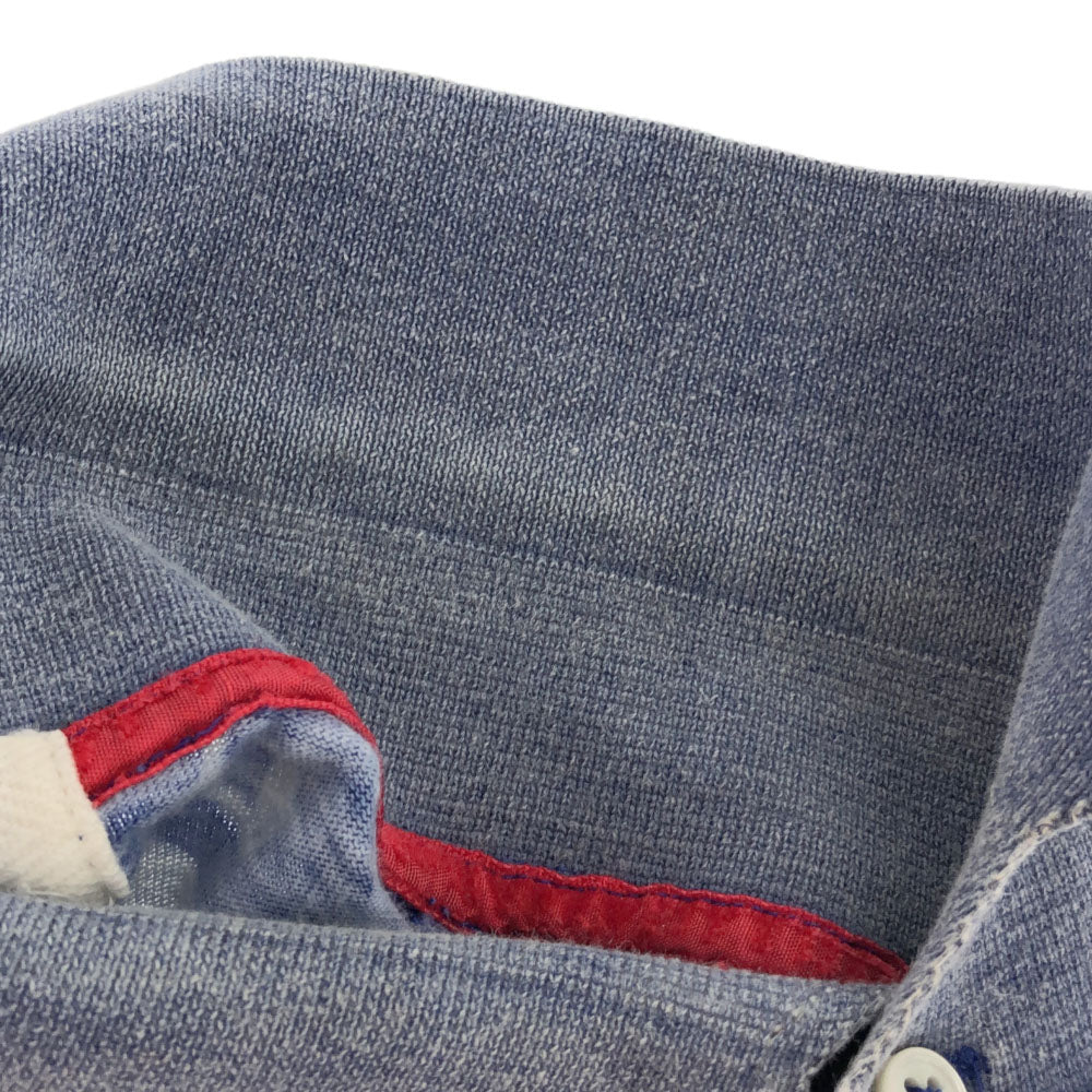 フォーティーファイブアールピーエム 日本製 総柄 半袖 ポロシャツ 3 ブルー 45R 45rpm メンズ