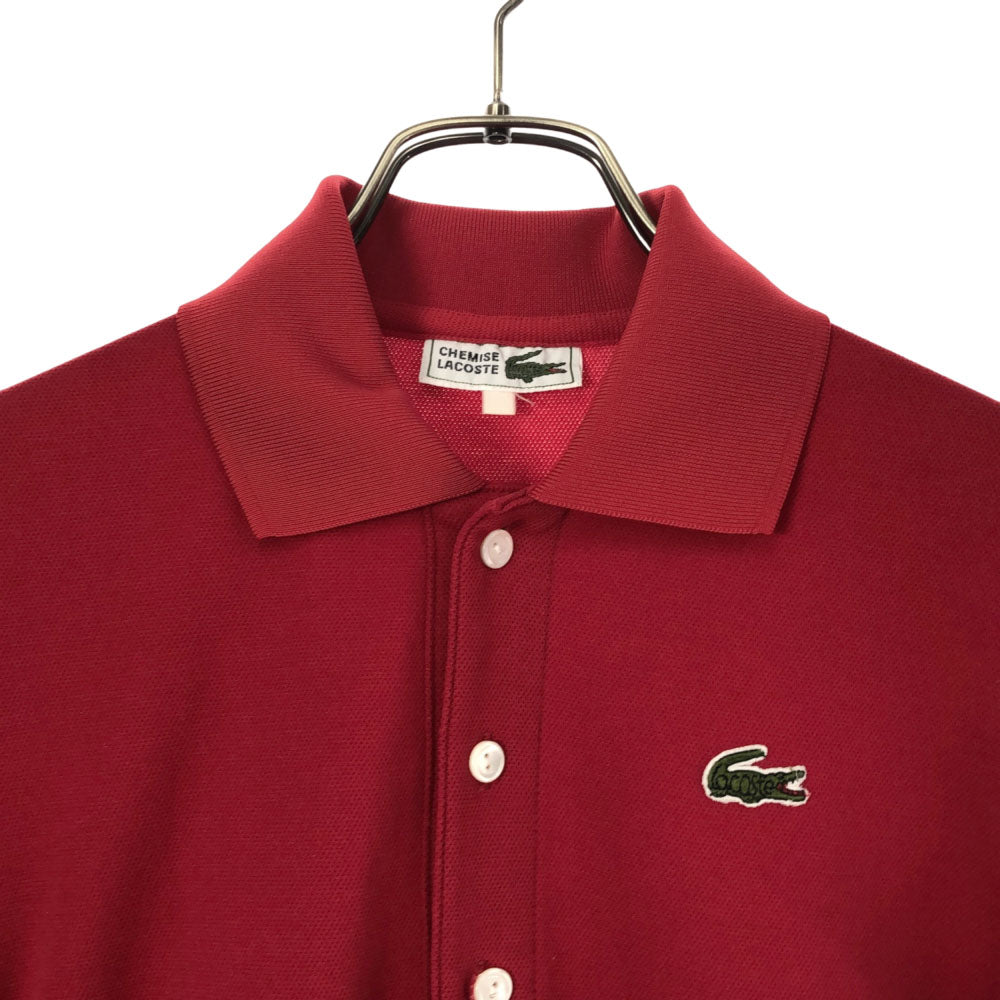 LACOSTE ラコステ 半袖 膝丈ワンピース レッド レディース