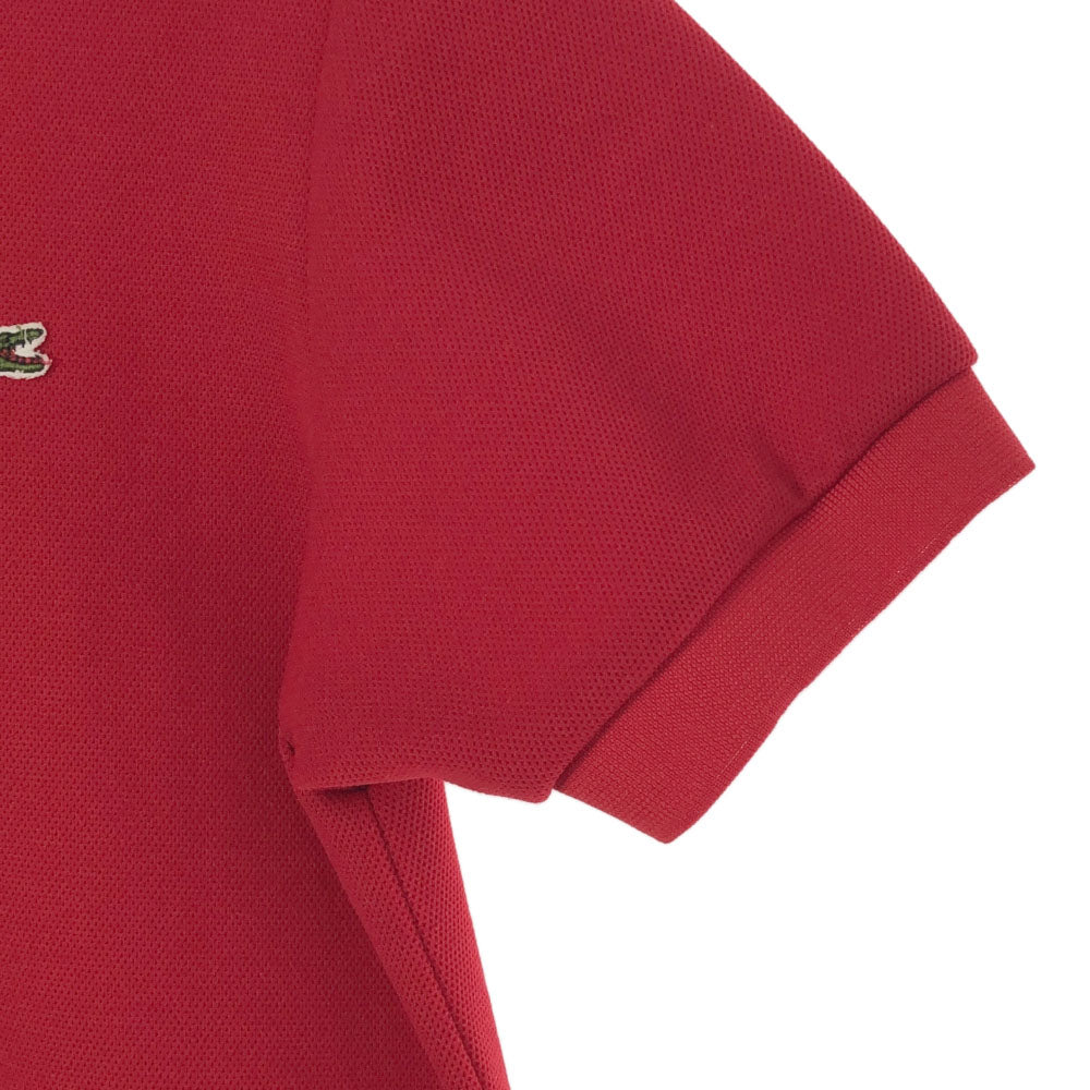 LACOSTE ラコステ 半袖 膝丈ワンピース レッド レディース