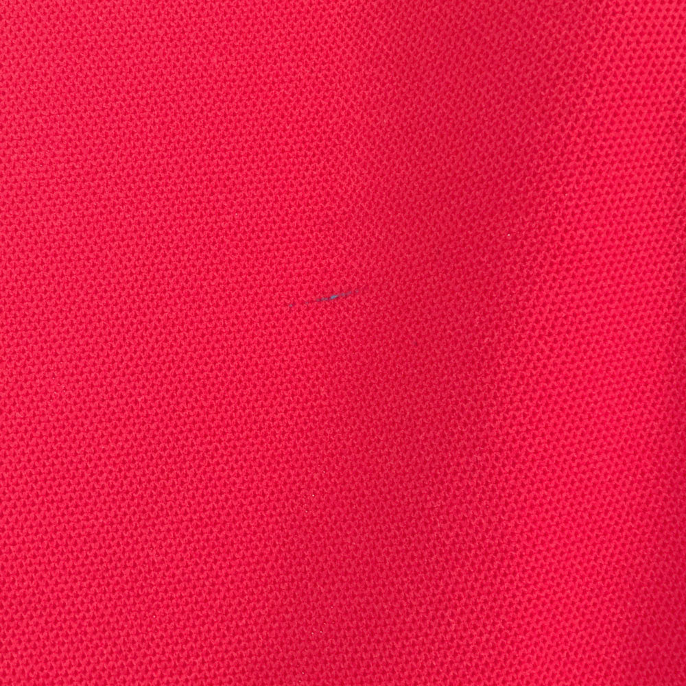 LACOSTE ラコステ 半袖 膝丈ワンピース レッド レディース