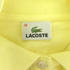 ラコステ 日本製 半袖 ポロシャツ M イエロー LACOSTE 鹿の子地 レディース