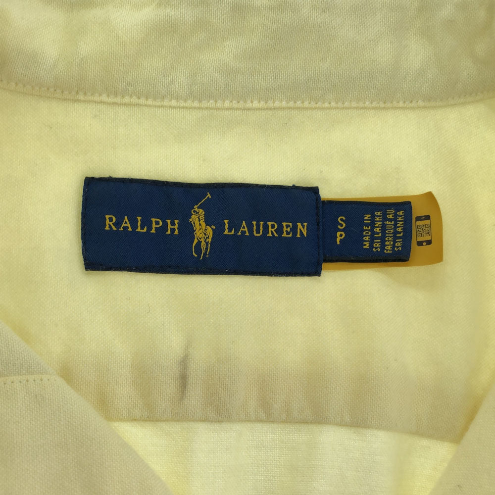 ラルフローレン 半袖 コットンシャツ S イエロー RALPH LAUREN レディース