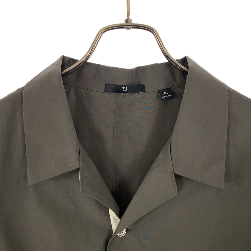 ユニクロ プラスジェイ 半袖 オープンカラーシャツ XL グレー系 UNIQLO +J 開襟 メンズ
