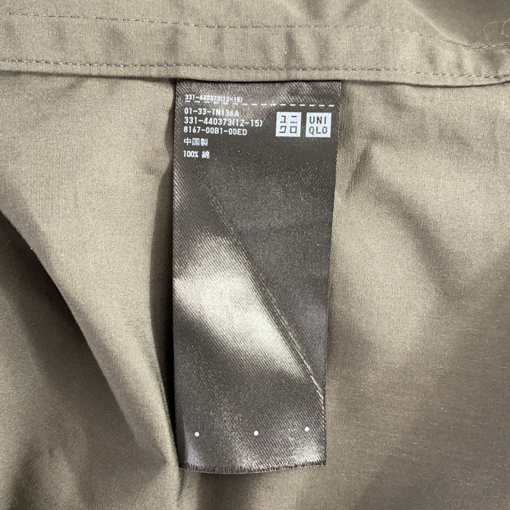 ユニクロ プラスジェイ 半袖 オープンカラーシャツ XL グレー系 UNIQLO +J 開襟 メンズ