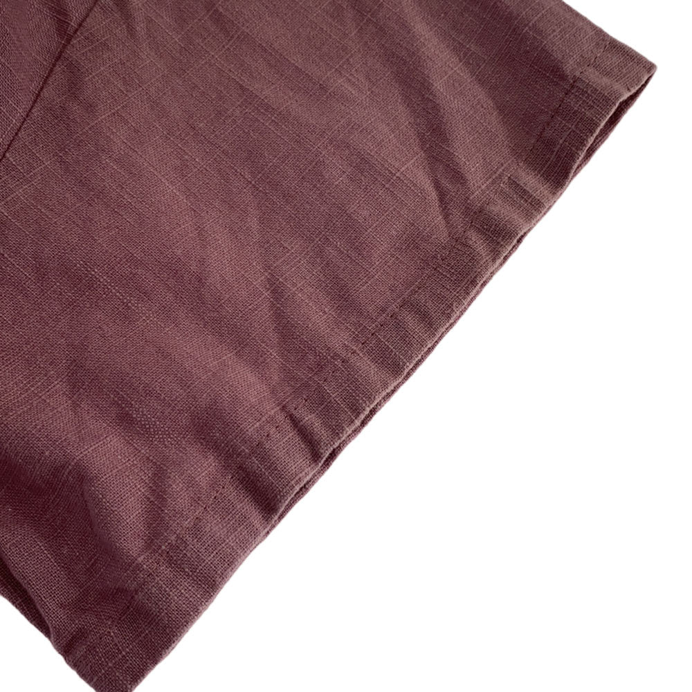 Regency Works リージェンシーワークス イギリス製 リネン 半袖 シャツ ロングワンピース L パープル系 レディース