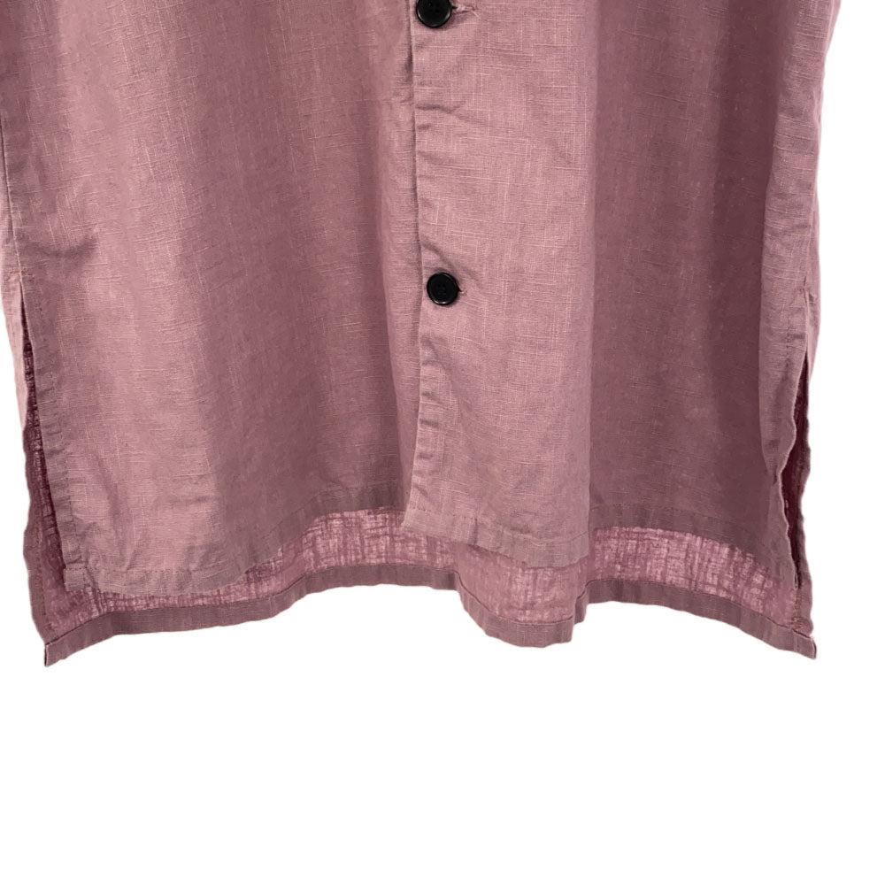 Regency Works リージェンシーワークス イギリス製 リネン 半袖 シャツ ロングワンピース L パープル系 レディース