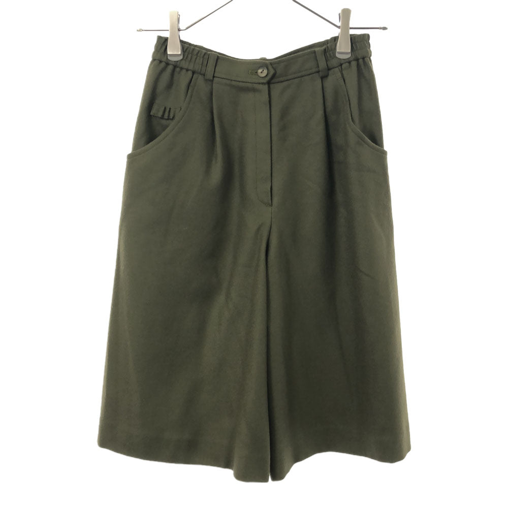 ダックス 日本製 ウール キュロットパンツ 60-86 カーキ DAKS レディース