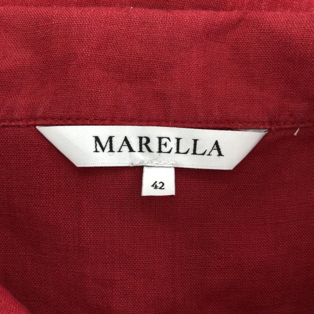 マレーラ 半袖 リネンシャツ 42 レッド系 MARELLA レディース