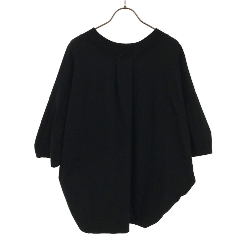 eriutsugi エリウツギ 日本製 7分袖 カットソー F ブラック レディース