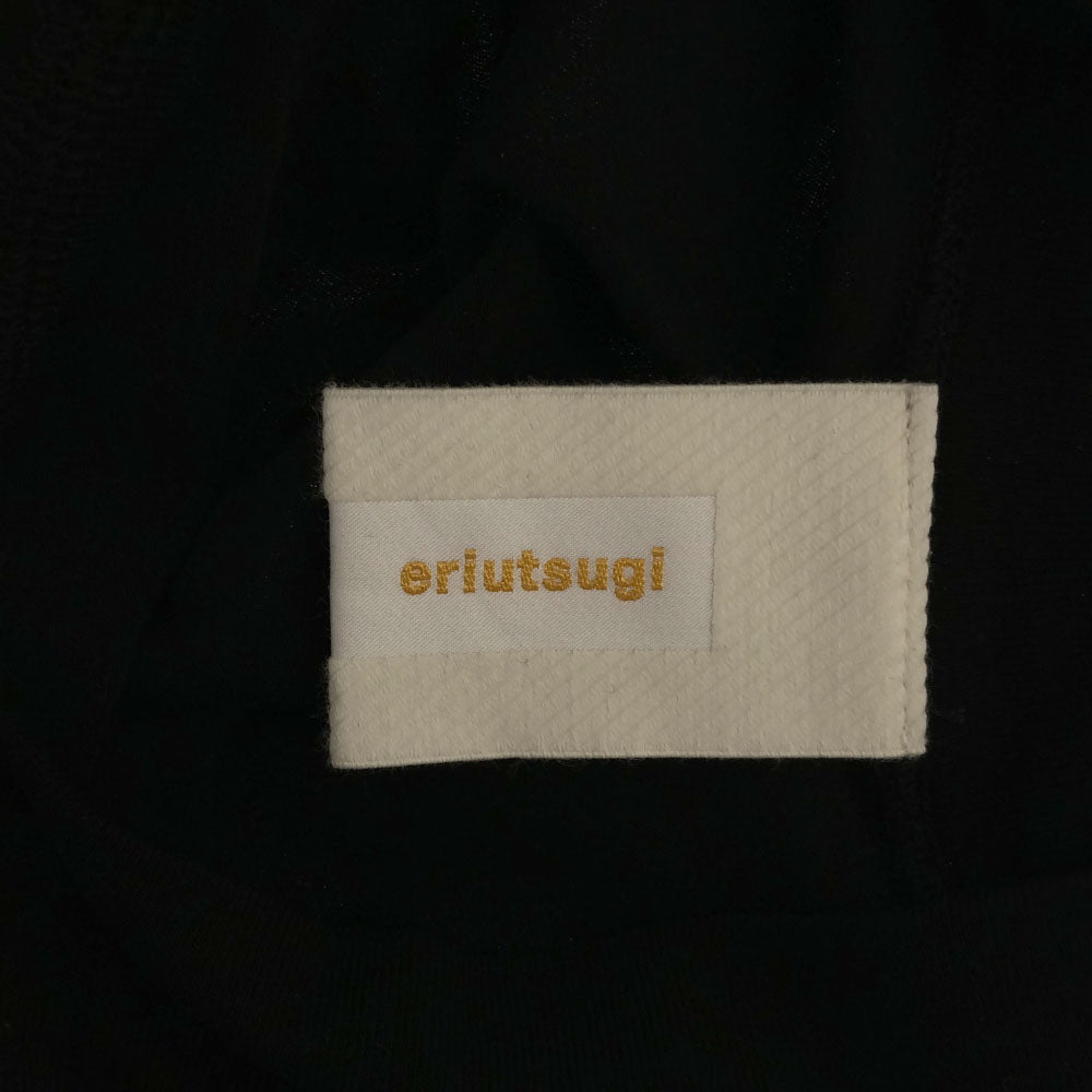 eriutsugi エリウツギ 日本製 7分袖 カットソー F ブラック レディース