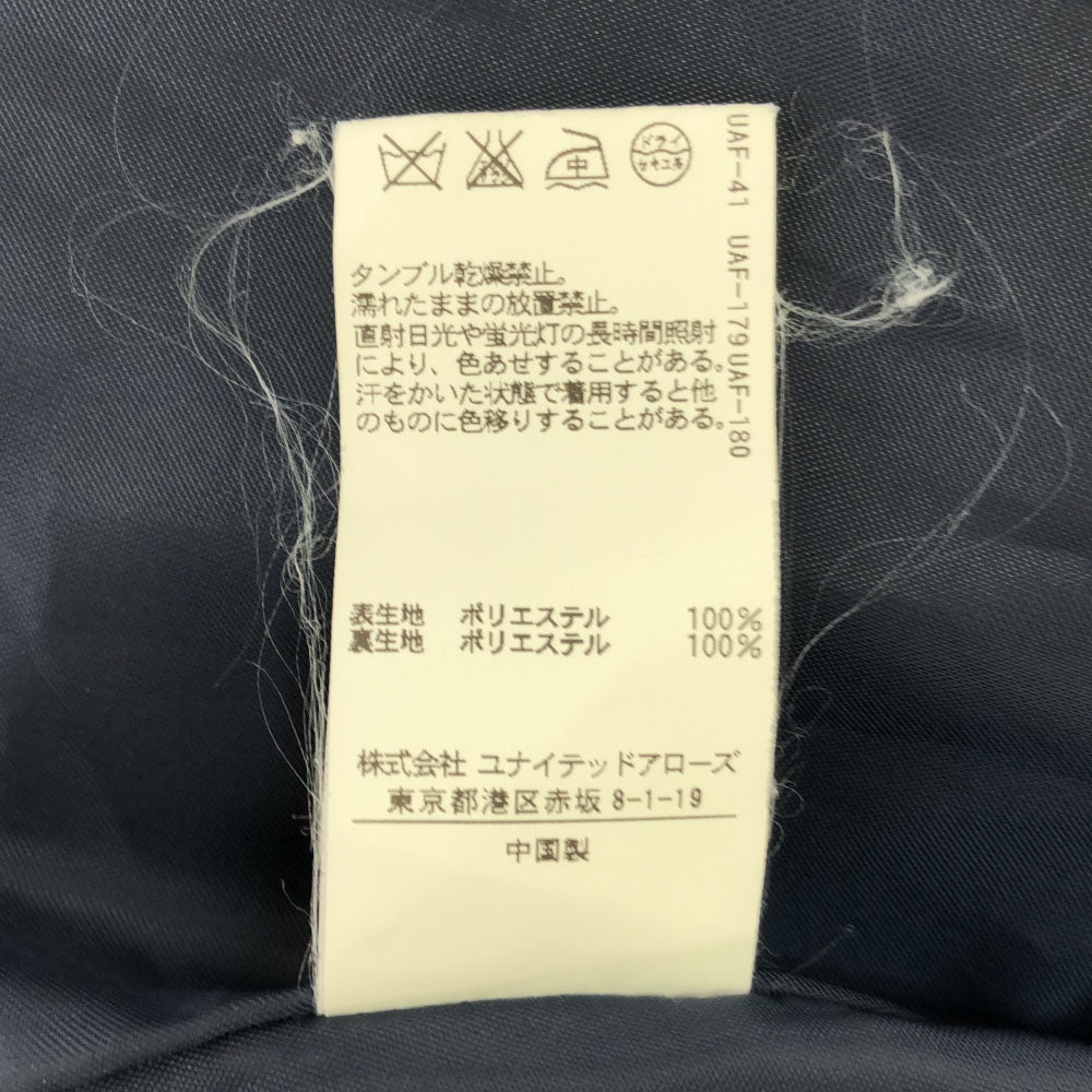 クローゼットストーリー チェック 半袖 ワンピース ネイビー closet story UNITED ARROWS バックジップ レディース