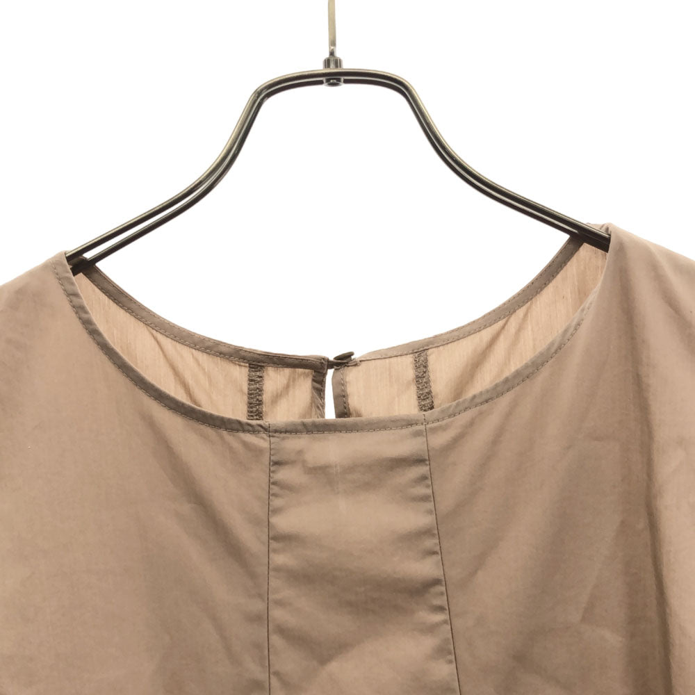 ELENDEEK エレンディーク ノースリーブ サイドギャザー カットソー F ベージュ レディース