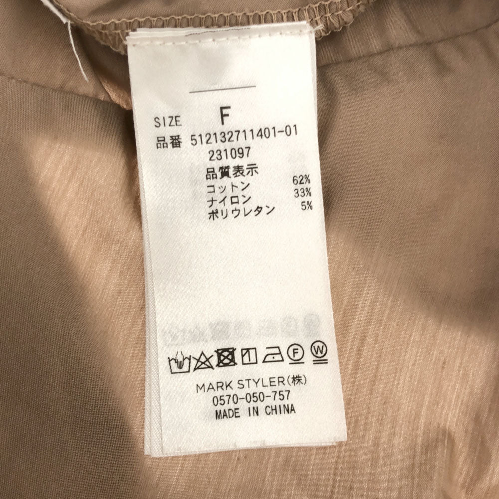 ELENDEEK エレンディーク ノースリーブ サイドギャザー カットソー F ベージュ レディース