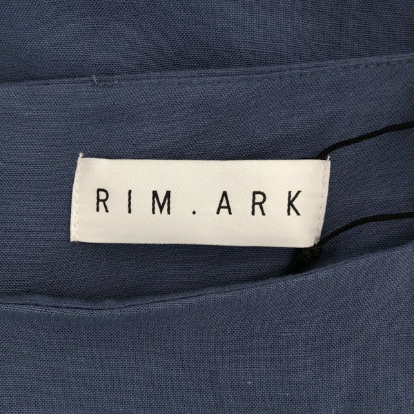 リムアーク 未使用 リネンブレンド ノースリーブ ロングワンピース 38 ブルー RIM.ARK タグ付き レディース