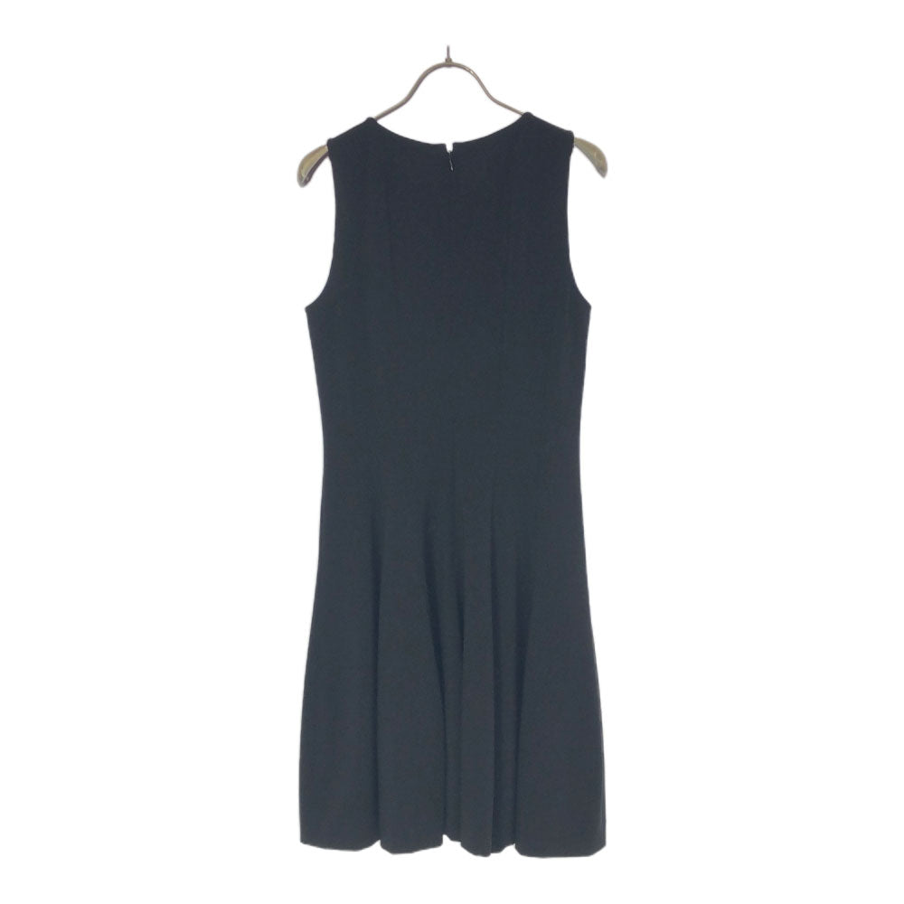 theory セオリー ノースリーブ 膝丈ワンピース 2 ブラック バックジップ レディース