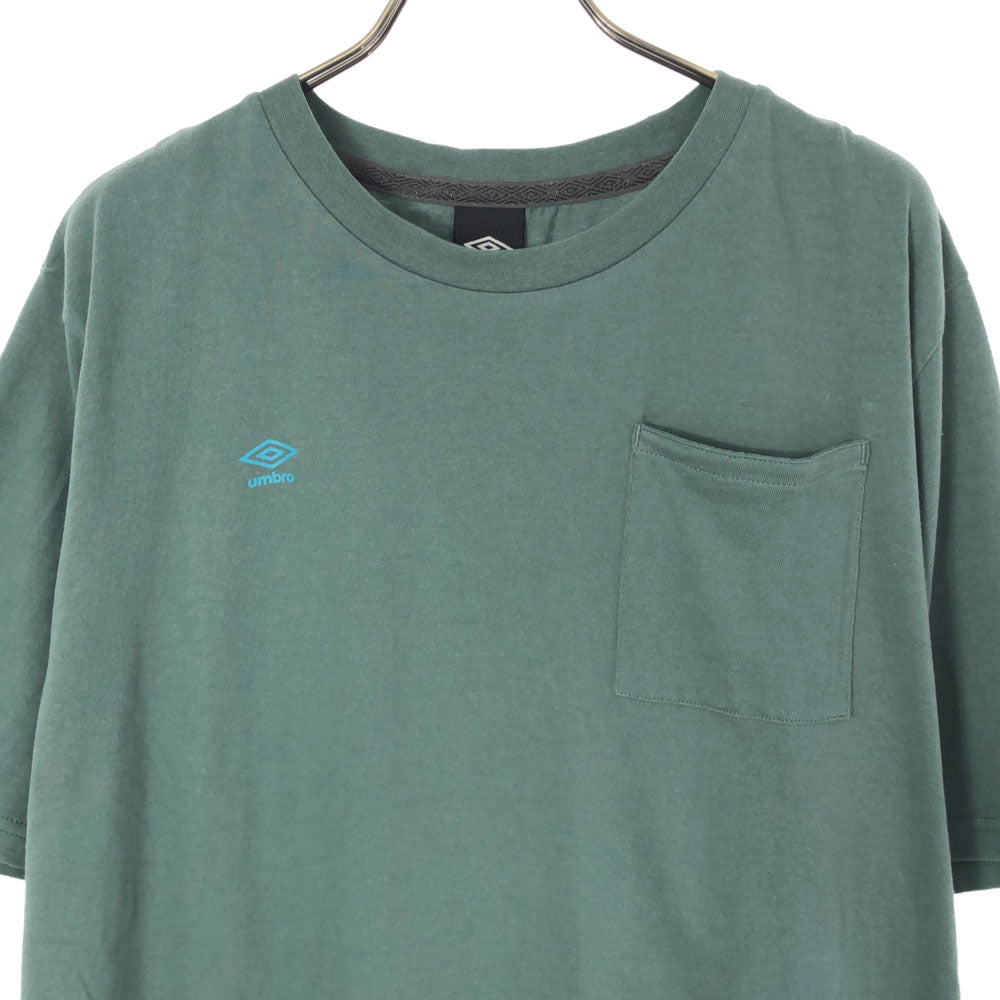 未使用 アンブロ バックプリント 半袖 Tシャツ O グリーン umbro ポケT メンズ