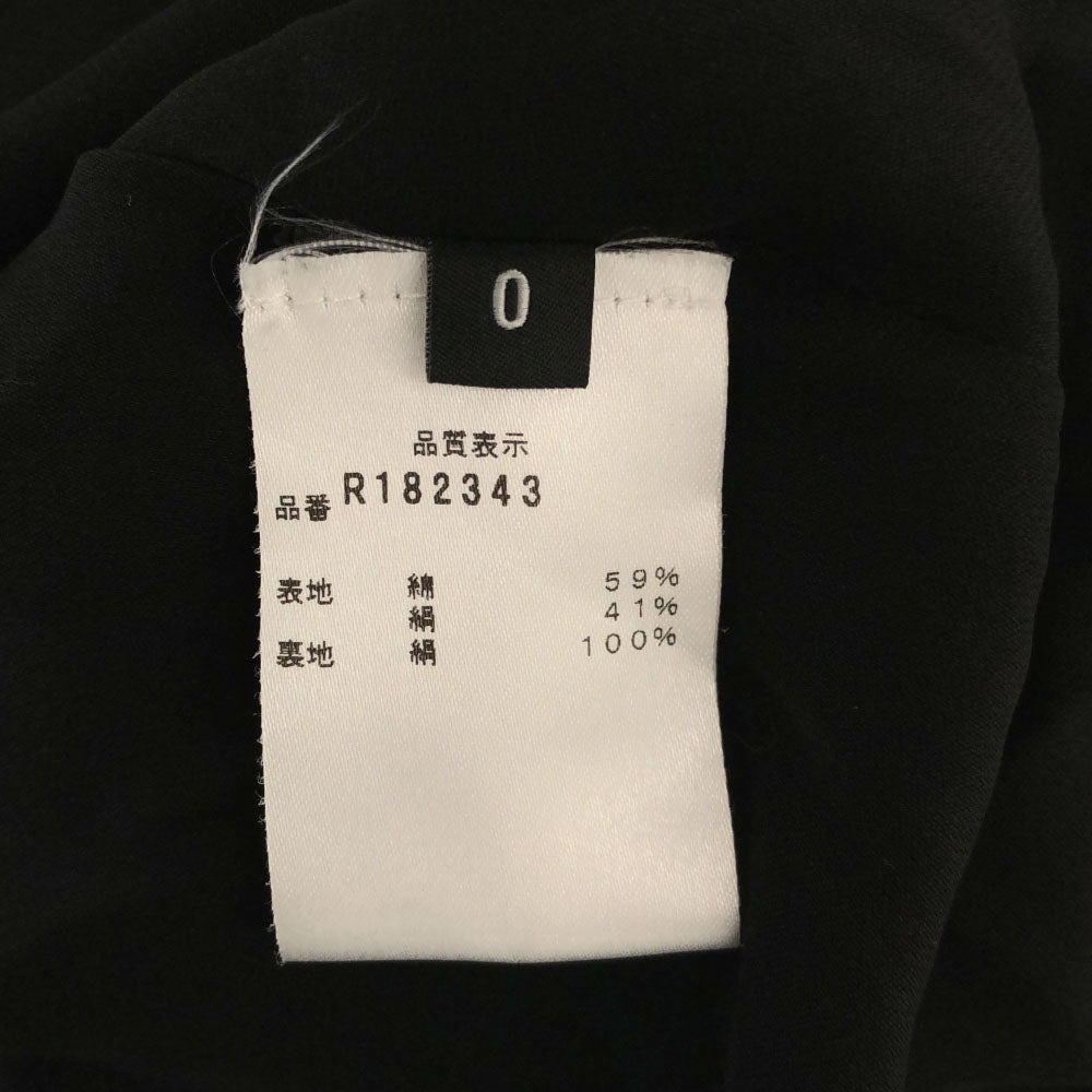 Proenza Schouler プロエンザスクーラー 半袖 ロングワンピース 0 ブラック フリンジ レディース