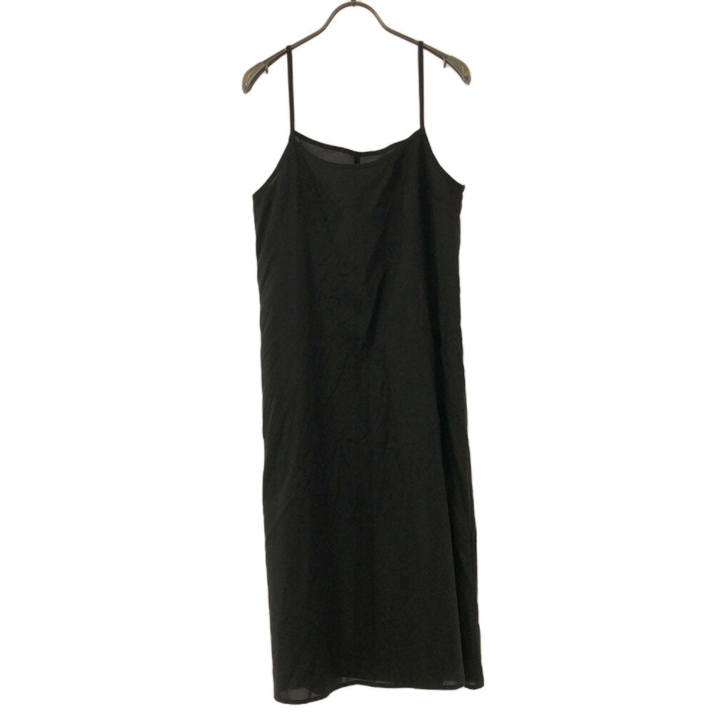 アーバンリサーチ 花柄 長袖 ロングワンピース FREE ブラック×ホワイト URBAN RESEARCH キャミソール付 レディース