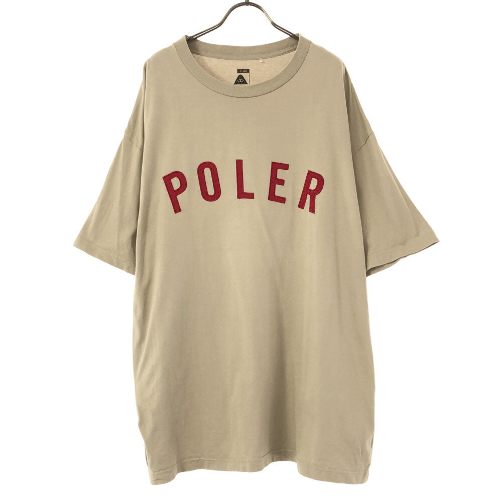 ポーラー ロゴ 半袖 Tシャツ XL ベージュ POLER メンズ