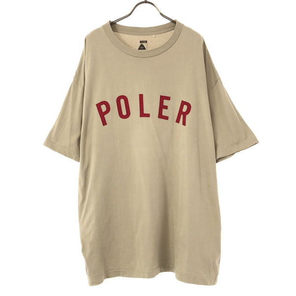 ポーラー ロゴ 半袖 Tシャツ XL ベージュ POLER メンズ