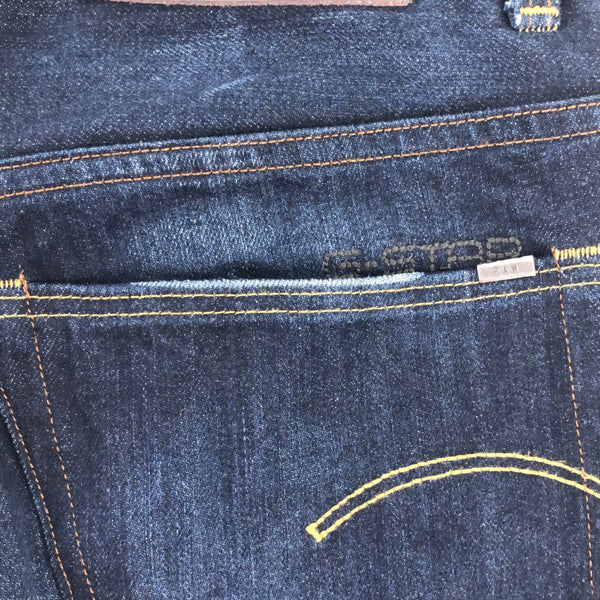 ジースターロゥ 刺繍 ストレートデニムパンツ w28 G-STAR RAW ジーパン メンズ