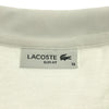 ラコステ 日本製 半袖 ポロシャツ 38 ホワイト LACOSTE 鹿の子地 スリムフィット レディース