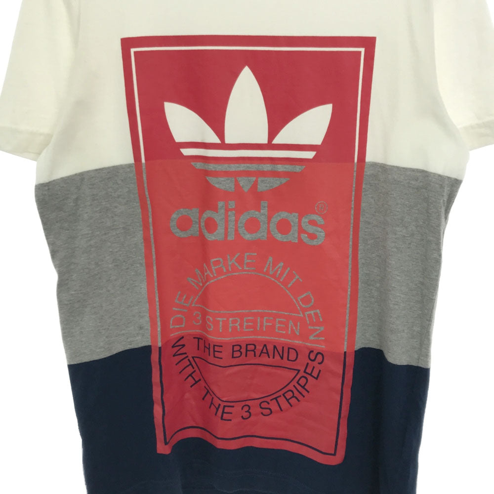 アディダス トレフォイルロゴプリント 半袖 Tシャツ L ホワイト系 adidas メンズ